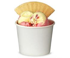 Drinkstuff - Confezione di 50 coppette per gelato in cartoncino, monouso, da 340 ml