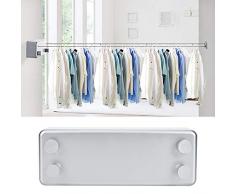 Stendibiancheria retrattile,stendibiancheria da viaggio portatile in acciaio inossidabile doppia linea di stendibiancheria, stendibiancheria a parete Stendibiancheria con custodia in ABS(1#)