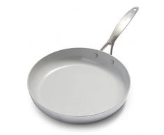 Greenpan Venice PRO Padella Antiaderente in Ceramica, Grigio Chiaro
