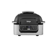 Ninja Grill & Air Fryer Foodi AG301EU, Griglia e Friggitrice ad Aria, 4 Porzioni, Ceramica Antiaderente, 1760 W, Nero
