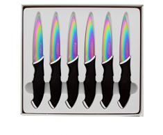 Pradel Excellence CTI006 Confezione di 6 coltelli da bistecca in acciaio inox multicolore 26 x 24 x 3,4 cm