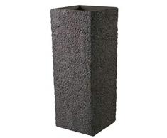 Vaso Alto "Box Tower" (Set 2 pezzi) (fibra di cemento leggero -color antracite)