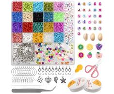 Kit di perline per realizzare braccialetti e gioielli fai da te,Perline per Braccialetti,8200+ Pezzi Set Perline per Gioielli fai da te,3mm Perline per Collane,per bracciali,gioielli e artigianato
