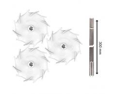 dissolver Set (farbruehrer, frusta, Miscelatore) – 100 mm dissolver onda, 300 mm, in acciaio inox con coni – per la miscelazione di colore, Colla, Resina epossidica, Gesso, PULIZIE E Molto Altro Ancora.