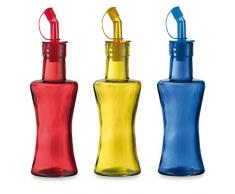 Subito disponibile 9 PEZZI Colorata Oliera in vetro da 175 ml BOMBONIERA