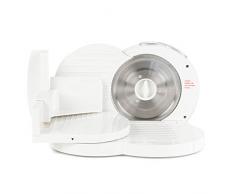 PROGRESS EK3683P-Affettatrice elettrica compatta con Motore da 150 W, Lama in Acciaio Inox e Spessore di Taglio Regolabile, Bianco, 35.5 x 27.5 x 22 cm