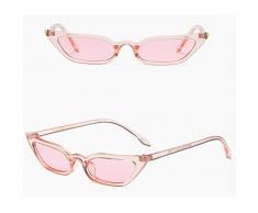 Occhiali da sole Donna Occhio di gatto Moda Vintage Retro Piccola cornice UV400 Bicchieri Per Unisex Cat Eye Triangle Occhiali da sole Vintage Retro Eyewear Sunglasses Rawdah (Rosa)