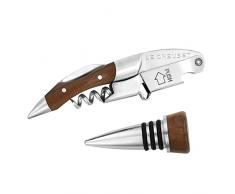 Le Creuset Set Regalo con Levatappi Sommelier e Tappo in legno, GS 190, Plastica, Legno