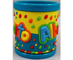 TAZZA IN PLASTICA CON NOME ALBERTO A RILIEVO - JT015