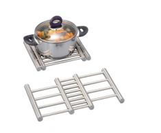 Zeller 27240 Sottopentola allungabile in acciaio INOX 22,5x20x2 cm