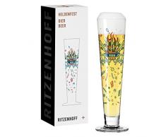 RITZENHOFF 1011014 - Bicchiere da birra 330 ml, serie Heroes Festival, motivo n. 14 - BBQ and beer - rotondo, multicolore, made in Germany, rame, blu, rosso, verde