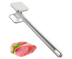 Batticarne, Batticarne in Acciaio Inossidabile a Doppia Faccia, per Bistecca, Pollo, Manzo, Maiale