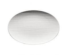 Rosenthal 11770 – 800001 – 12725 Mesh – Piatto Ovale, 25 cm, Bianco