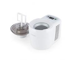 KLARSTEIN Schneeflöckchen - Gelatiera, Gelatiera Elettrica, Macchina per il Gelato, Volume 0,3 L, 90 Watt, Sistema Termoelettrico, Programmabile, Display con Timer, Colore Bianco