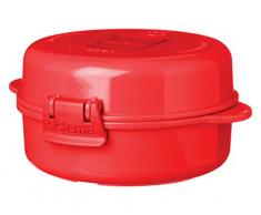Sistema cuociuova per microonde | Contenitore per alimenti adatto al microonde | 271 ml | Privo di BPA | Rosso