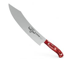 GIESSER since 1776 - Made in Germany - Coltello da cuoco, 30 cm, Red Diamond, PremiumCut Barbecue No 1, coltello da cucina, rosso, inossidabile, coltello da griglia tedesco