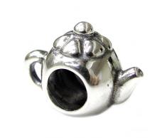 Queenberry argento Sterling, design a teiera con Charm stile europeo