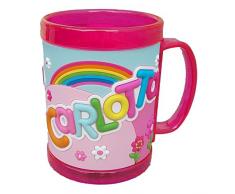 TAZZA PLASTICA CON NOME A RILIEVO - CARLOTTA - JC033