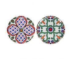 Villa d’Este Home Tivoli 5909328, Barrio Set 2 Piatti pizza in porcellana 33 cm