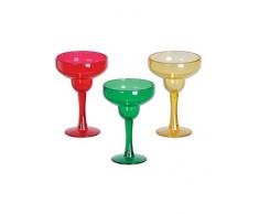 Generique - 6 Bicchieri da Margarita Multicolore 29 ml Taglia Unica