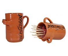 FBM2 BROCCA Porta ARROSTICINI in Terracotta Modello Grande Circa 50 ARROSTICINI TIPICA ABRUZZESE