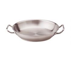 Pentole Agnelli COIX3110E32 Tegame con Maniglie, Acciaio, Argento, 32 cm