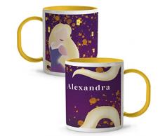 Tazza della Principessa Disney. Tazza personalizzata con nome. Tazze di plastica per bambini. Tazze originali da regalare. Tazze Disney Vari colori. RAPUNZEL