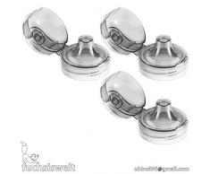 Set bottiglie per acqua in Tritan privo di bisfenolo A (BPA), 3 x 1 l, + 3 tappi flip-top