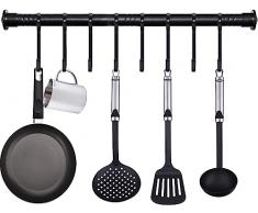 Eridanus Porta Utensili da Cucina Parete in Acciaio Inox, Mensole