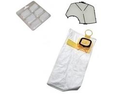 6 SACCHETTI + 6 PROFUMI + 1 FILTRO MOTORE FOLLETTO VK 140 150 ASPIRAPOLVERE VORWERK ADATTABILI