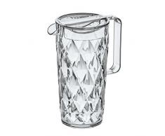 Koziol, Crystal, caraffa da 1,6 l, plastica, Trasparente, 12 x 18 x 24,5 cm, Trasparente, 12 x 18 x 24.5 cm