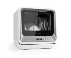 Klarstein Amazonia - Lavastoviglie Piccola, 6 Programmi, Mini Lavastoviglie Consumo Ridotto, Display LED, Touch, Lavastoviglie Portatile Ideale per Vacanze e Campeggio, Amazonia Mini, Argento