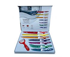 Royalty Line - Set di 7 coltelli + 1 pelapatate, in ceramica