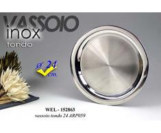 vassoio sottopiatto inox cm24