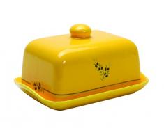 Unbranded 2058158 Tapenade - Burriera in ceramica, 17,5 x 12,5 x 10 cm, colore: giallo