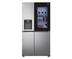 LG GSXV80PZLE Frigorifero Americano Side by Side InstaView Total No Frost con Congelatore, 635 L, Door Cooling, Linear Cooling, Compressore Lineare Inverter - Frigo Smart con Wi-Fi e Freezer