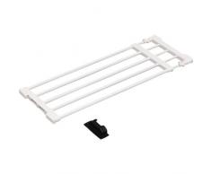 Iris Ohyama, Stendino telescopico senza montaggio a parete, 5 barre, 65 - 95 cm, senza perforazione, bagno, spogliatoio - Telescopic Storage Rack H-J-NST65 - Bianco