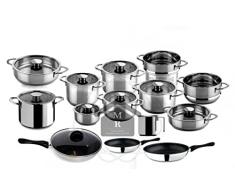 MAXI SET BATTERIA DI PENTOLE 23 PEZZI LINEA GOURMET INDUZIONE MEPRA