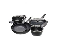 Moneta Batteria 8 Pezzi Yes Pentole e Padele, Alluminio Rivestito