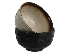 Cabilock 2Pcs di Ceramica Ciotole di Minestra Stile Giapponese Ciotola di Ramen Ciotole di Noodle Istantanei Ciotola di Insalata Ciotole Cucina Piatto Piatto Ciotola Stoviglie Assortiti