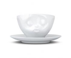 Fiftyeight T014201, Tazza da caffè in Porcellana Dura, con Faccina con Bocca a Bacio 200 ml