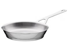 Alessi AJM110/20 Pots&Pans Padella a Manico Lungo in Acciaio Inossidabile 18/10 Lucido, 20 cm