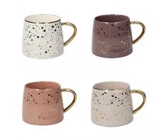 Tognana Des Arts Chic, Set 4 Tazze, Mug 340 cc, Porcellana, Multicolore