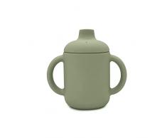 Tazza con beccuccio in Silicone 120ml [Verde], Tazza con Manici per Bambini, per Latte, Bibite, Colazione, Tazza Apprendimento per Bimbo e Bimba