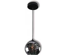 Cristallo K9 Pendente Lampada a sospensione Moderno Bicchiere Paralume Lampadario Luci Pendenti Sala da pranzo Soggiorno Camera da letto E27 Lampadario da soffitto,Black 1 light