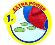 Vileda SuperMocio Set Mocio con Manico, Secchio, Fiocco 3Action XL, Strizzatore Torsion Power, Rosso, 45 x 33 x 32 cm