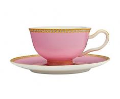MAXWELL & WILLIAMS Teas & C’s Kasbah Tazza da tè e piattino in Confezione Regalo, Porcellana, Rosa Acceso