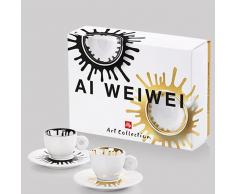 Set 2 tazzine caffè espresso con piattini da Collezione Illy Art Collection Artista Ai Weiwei codice prodotto23235