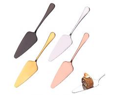 Amindz 4 Pezzi Paletta per Torta, Server per Torta in Acciaio Inox Set Taglia Torta Spatola Seghettata Affettatrice Pizza Crostata Dolci per Torta Paletta Spatola Triangolo per Pizza, Dolce e Bistecca