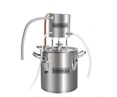 hzexun CASA Alambicco Distillatore Caldaia per Vinificazione con Pompa Termometro Incorporato per Acqua Vino Oil Whisky Brandy Vodka in Acciaio Inossidabile (3Gal/12L)